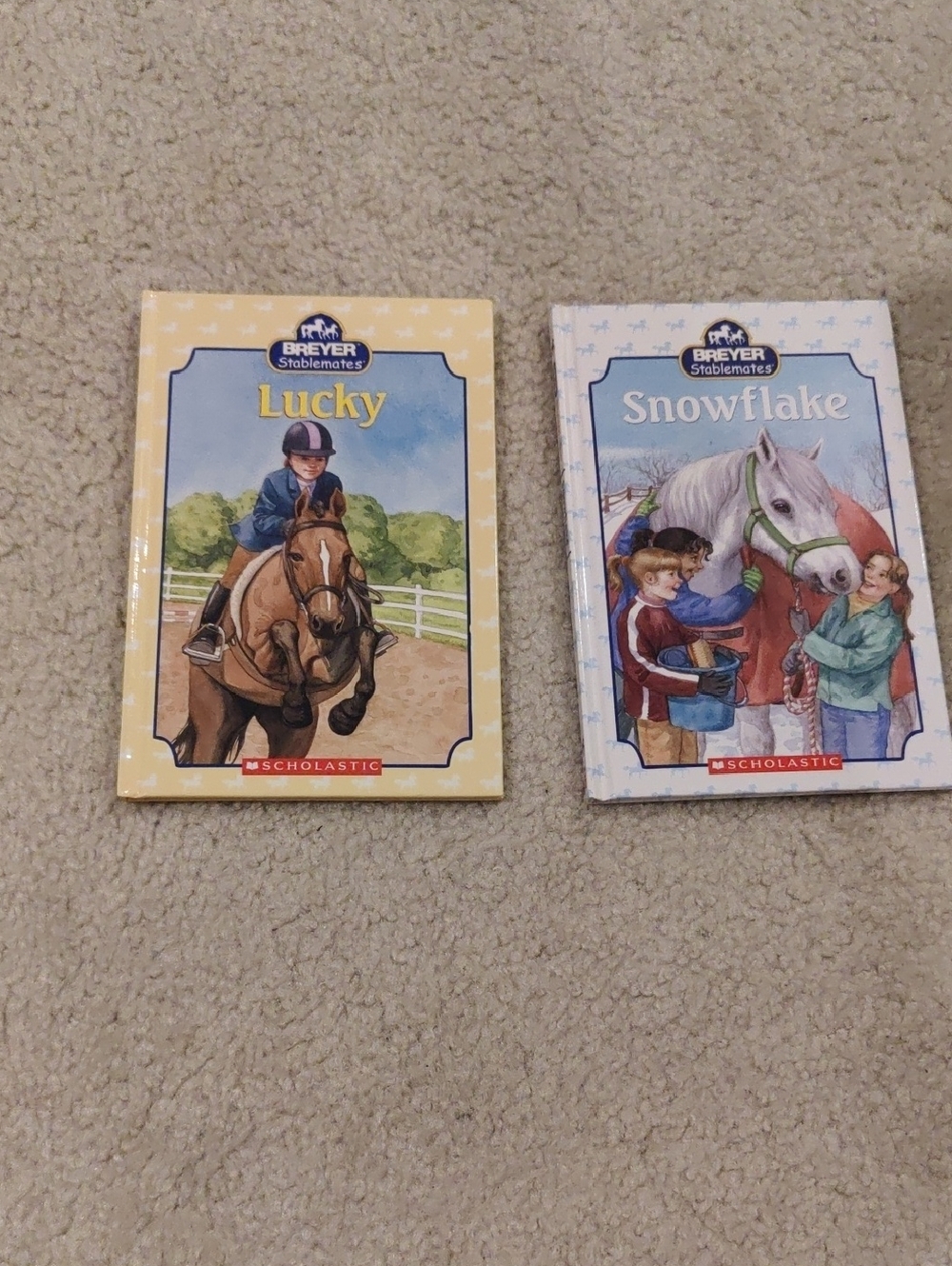 Breyer Stablemates Lucky & Snowflake Hardcover Scholastic Books Educational Y2K